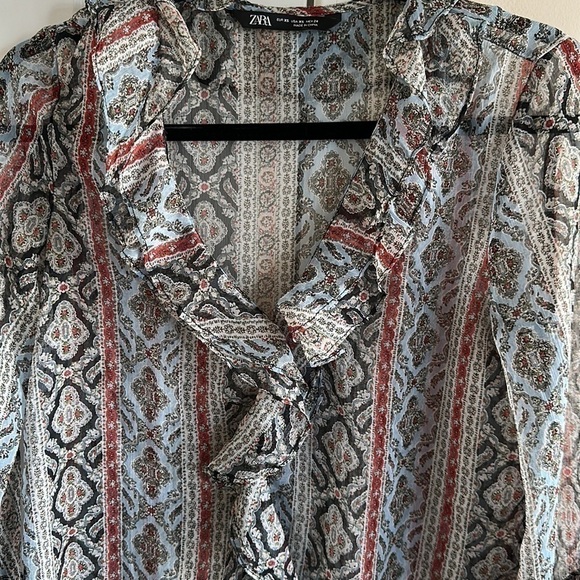 Zara Women 3/4 Sleeve Blouse - Picture 9 of 11